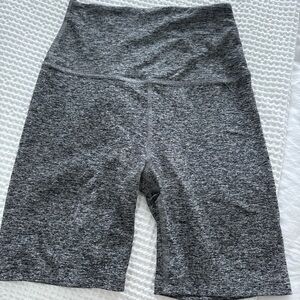 Beyond Yoga Black and Grey Spacedye Bike Shorts